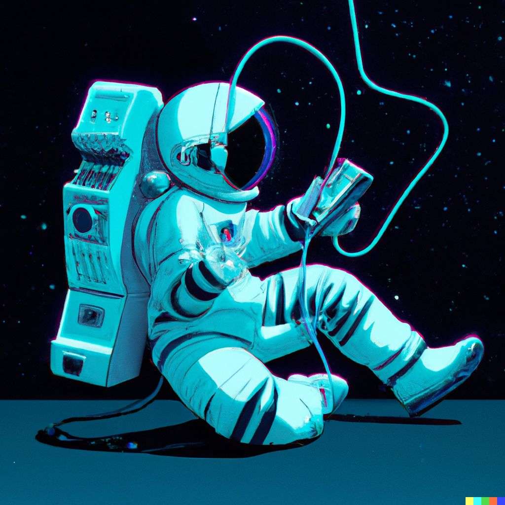 an astronaut, digital art, 2.5D style
